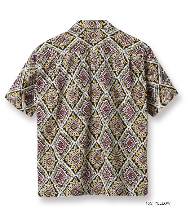Lot No. SH38386 / BROAD COTTON OPEN SHIRT ��GEOMETRIC DIAMOND��