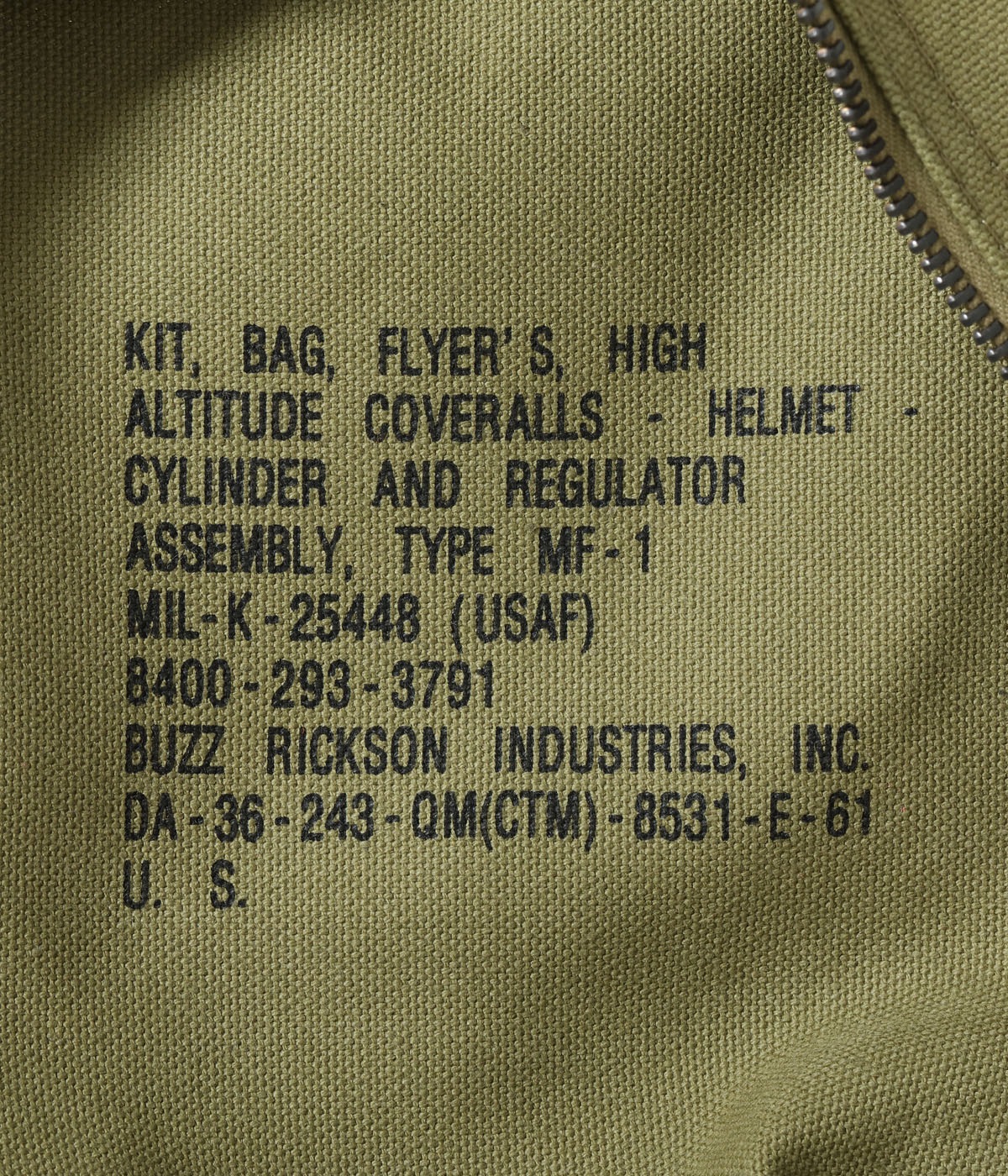 Lot No. BR02816 / Type MF-1 KIT BAG