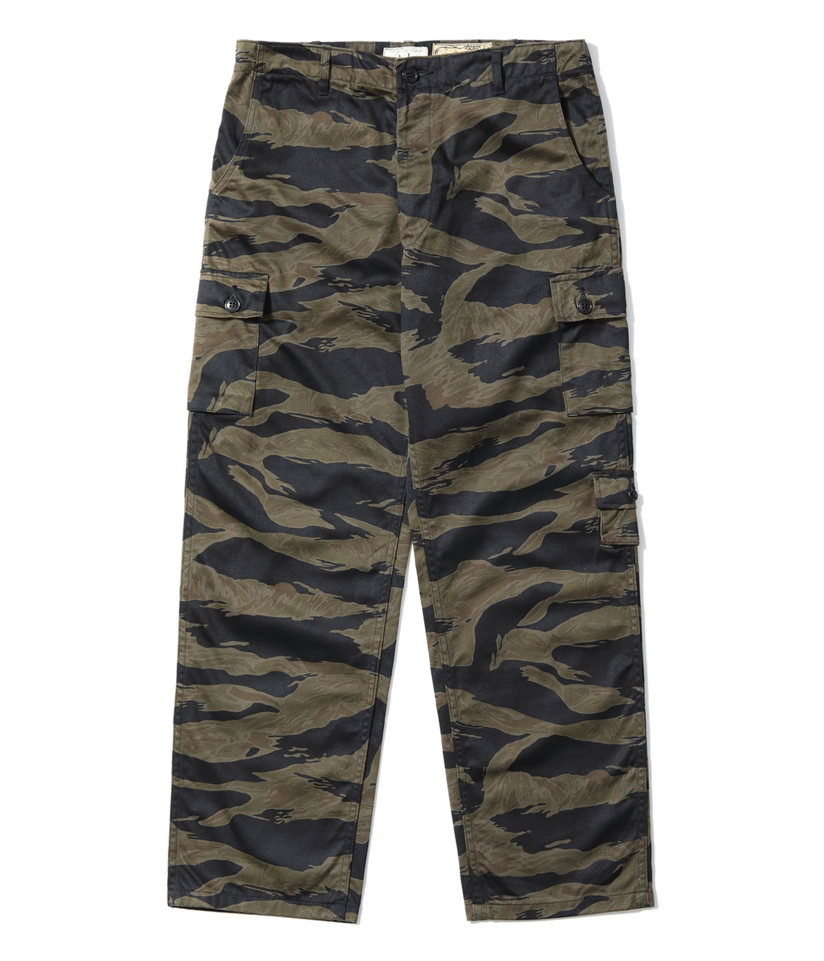 Lot No. BR42594 / WILLIAM GIBSON COLLECTION BLACK TIGER PATTERN TROUSERS OVER DYE