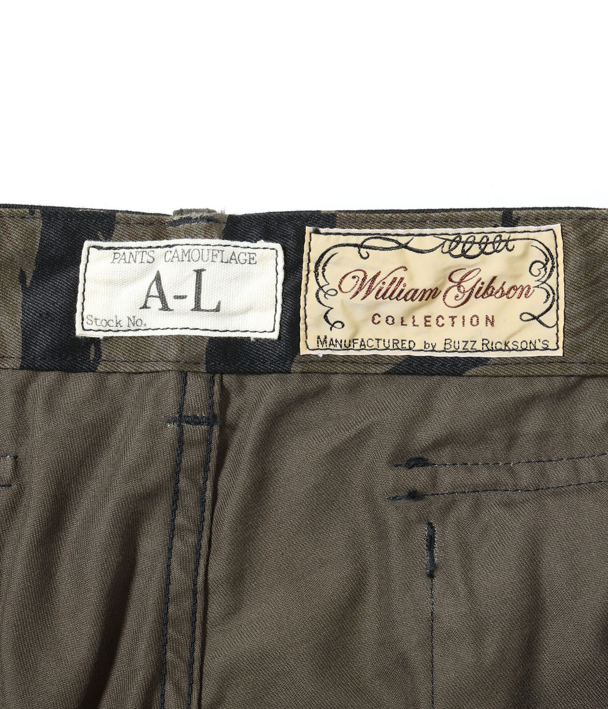 Lot No. BR42594 / WILLIAM GIBSON COLLECTION BLACK TIGER PATTERN TROUSERS OVER DYE