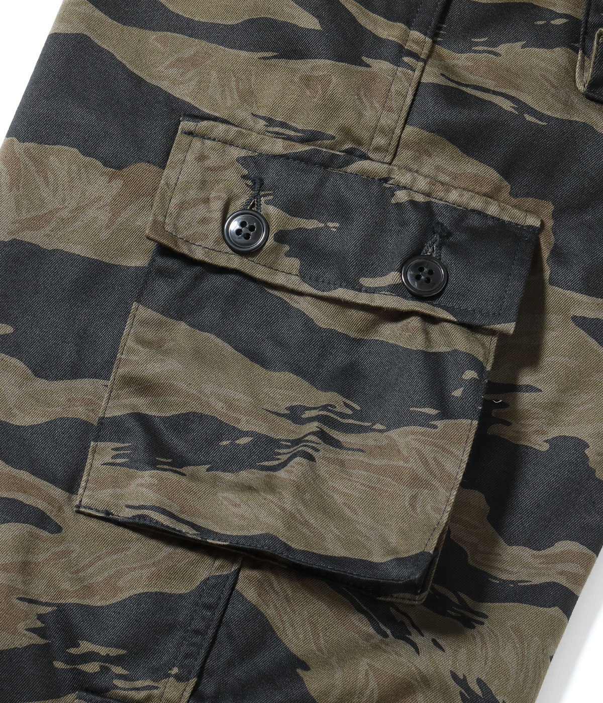 Lot No. BR42594 / WILLIAM GIBSON COLLECTION BLACK TIGER PATTERN TROUSERS OVER DYE