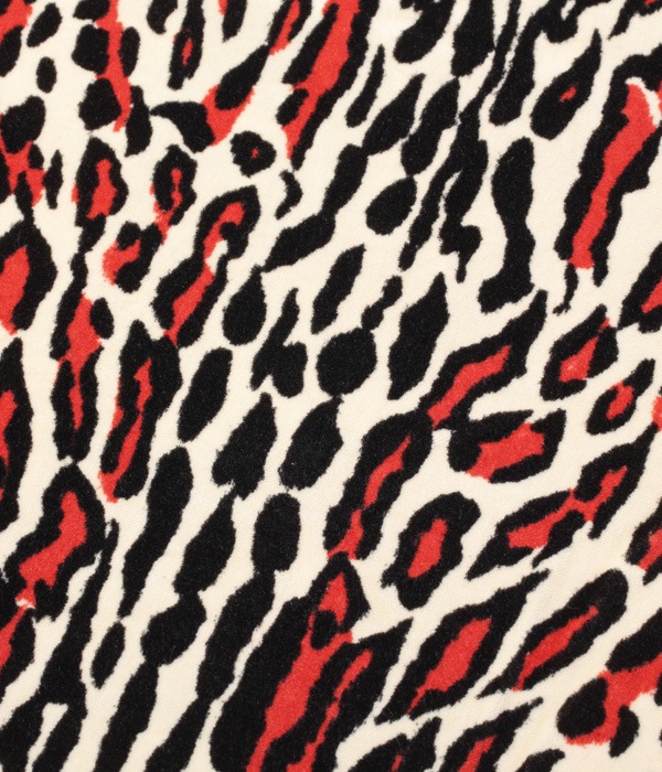 Lot No. SE28748 / Mid 1950s Style Velveteen Sports Shirt ��LEOPARD��