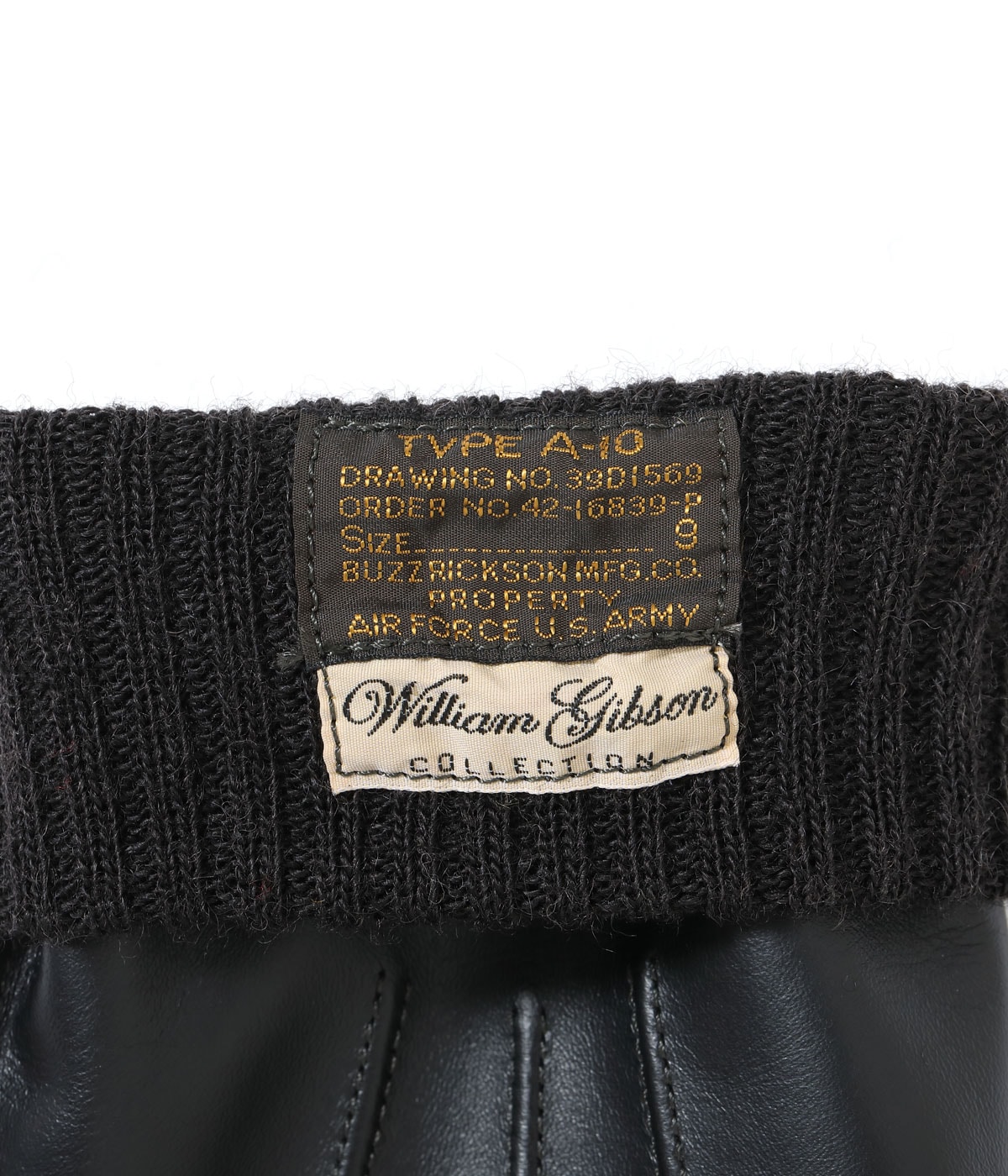 Lot No. BR02873 / WILLIAM GIBSON COLLECTION BLACK A-10 GLOVE