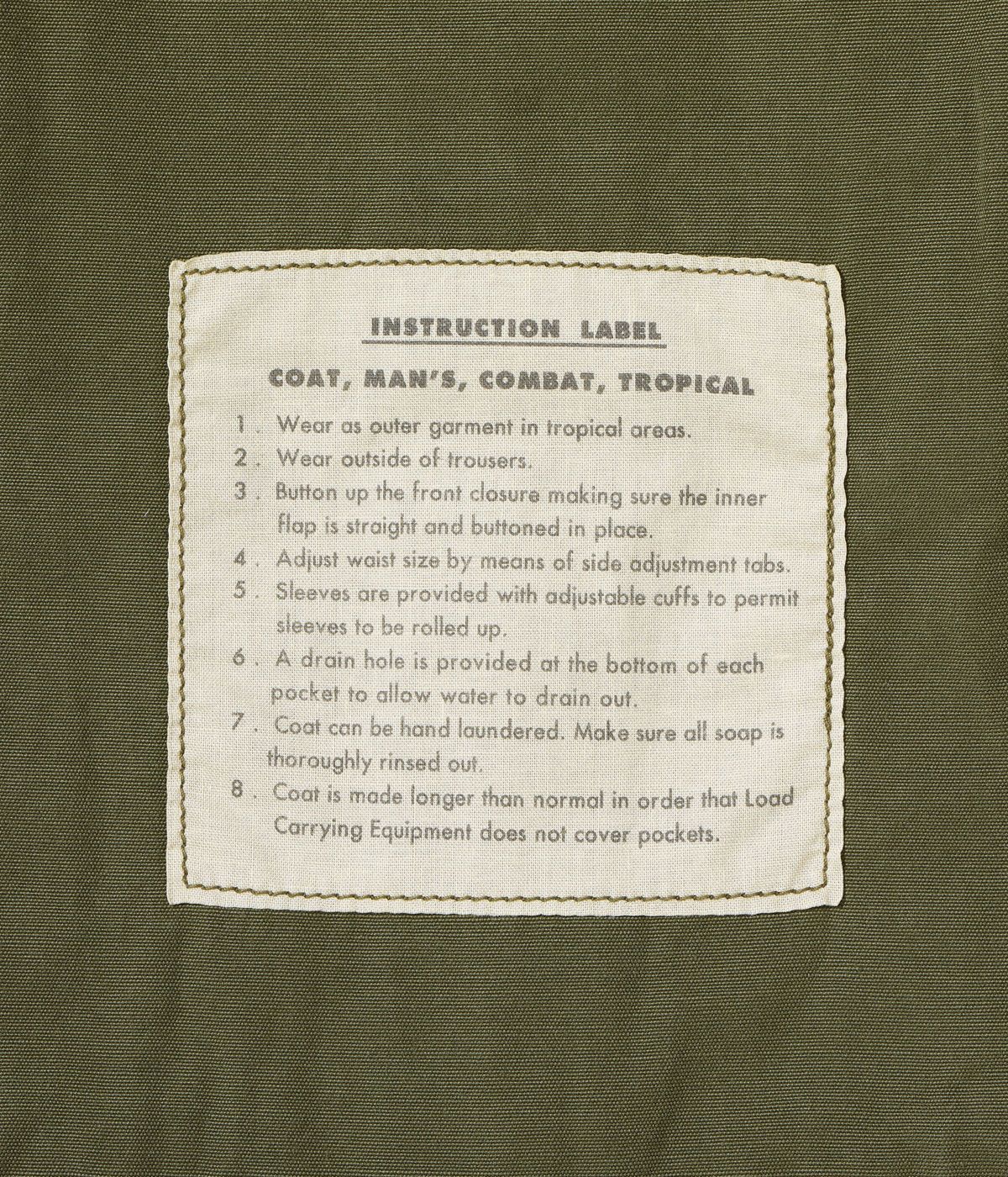 Lot No. BR15919 / COAT, MAN'S COMBAT TROPICAL HAND EMBROIDERY