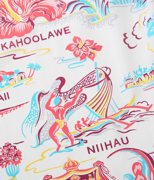 Lot No. SS38563 / RAYON HAWAIIAN SHIRT ��EMPYREAL GIFT FROM HAWAII��