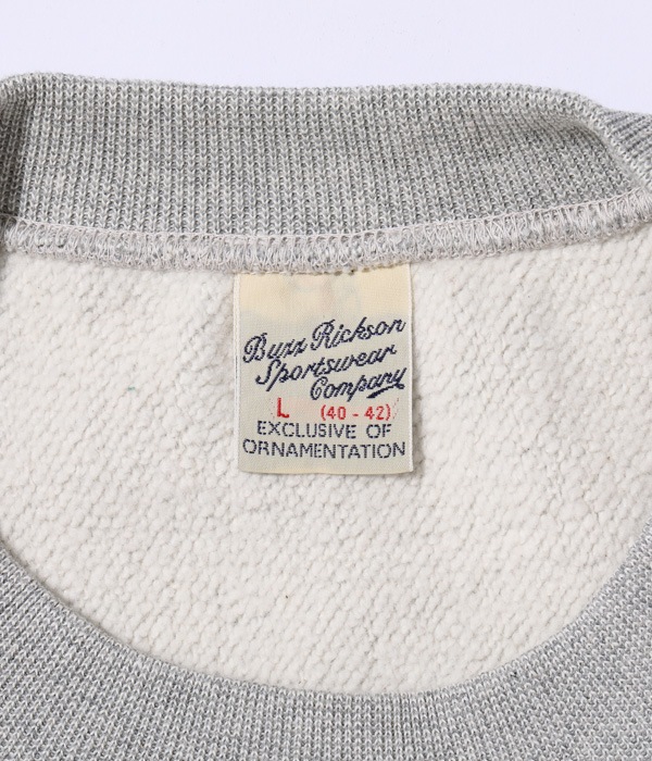 Lot No. BR69193 / BUZZ RICKSON'S 30th ANNIVERSARY MODEL HORIZONTAL KNITTING HEAVY WEIGHT SWEAT SHIRT