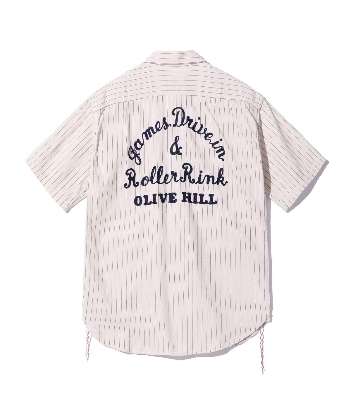 Lot No. SC39305 / COKE STRIPE WORK SHIRT with EMBROIDERED (SHORT SLEEVE)