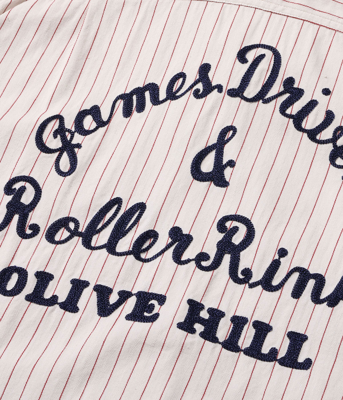 Lot No. SC39305 / COKE STRIPE WORK SHIRT with EMBROIDERED (SHORT SLEEVE)