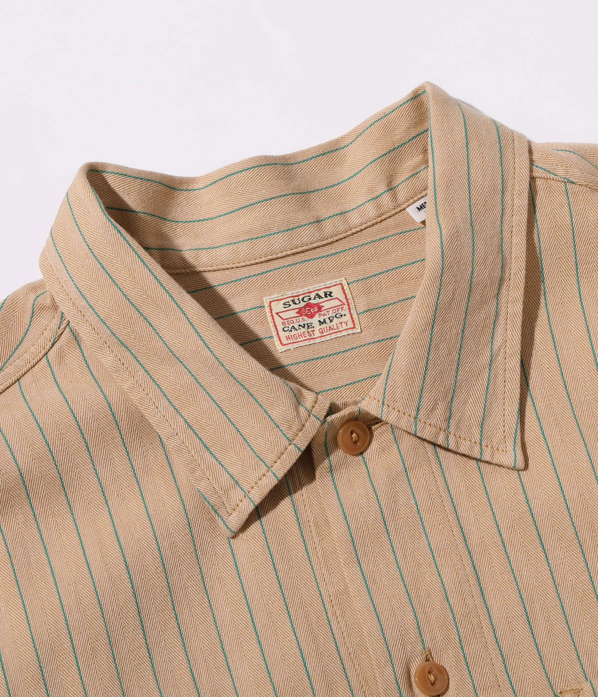 Lot No. SC39305 / COKE STRIPE WORK SHIRT with EMBROIDERED (SHORT SLEEVE)