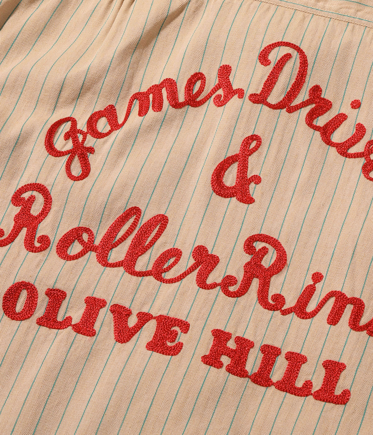 Lot No. SC39305 / COKE STRIPE WORK SHIRT with EMBROIDERED (SHORT SLEEVE)