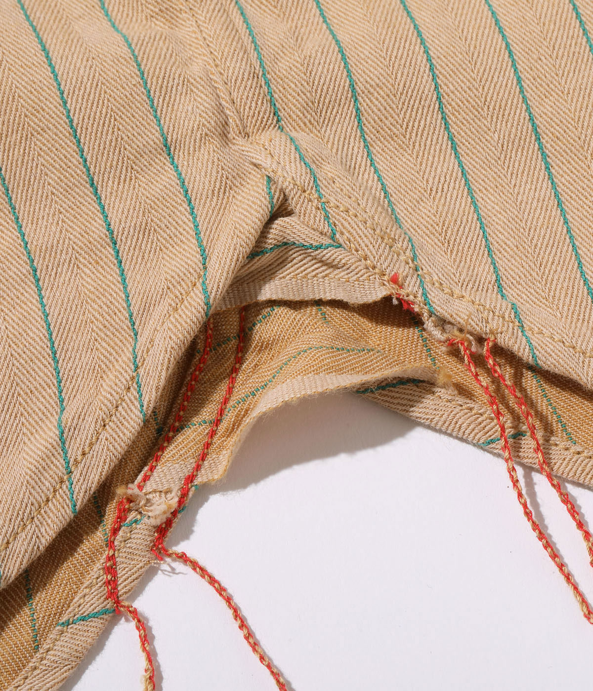 Lot No. SC39305 / COKE STRIPE WORK SHIRT with EMBROIDERED (SHORT SLEEVE)