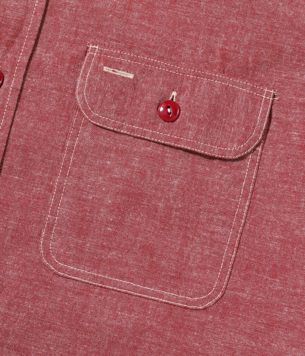 Lot No. SC39703 / RED CHAMBRAY WORK SHIRT (SHORT SLEEVE)