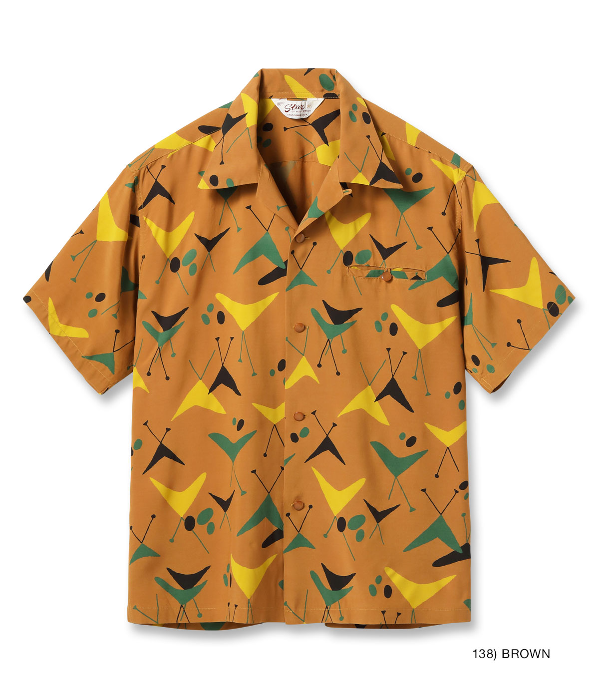 Lot No. SH39492 / HIGH DENSITY RAYON OPEN SHIRT ��ATOMIC��