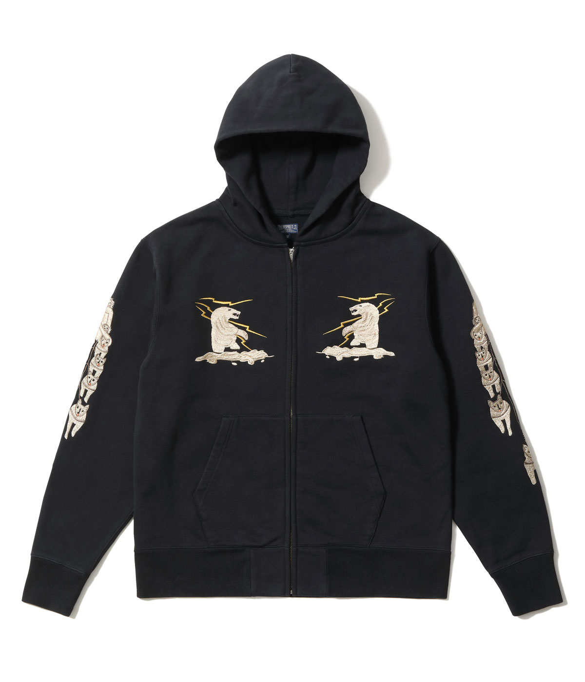 刺繍入り ブラック スカジャン ALASKA 2026年9月17日入荷 / Lot No. TT69817 / SUKA ZIP PARKA EMBROIDERED