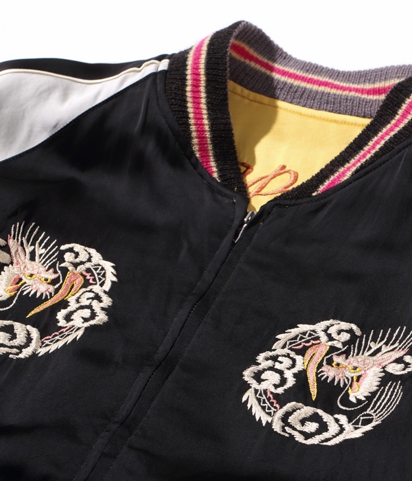 Lot No. TT14851-155 / Early 1950s Style Acetate Souvenir Jacket KOSHO & CO. Special Edition EAGLE  DRAGON (Reversible Side)