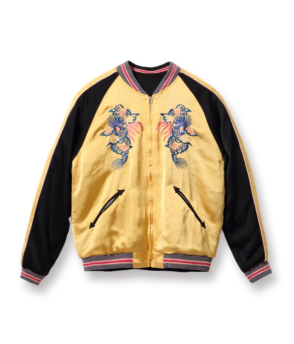 Lot No. TT14851-155 / Early 1950s Style Acetate Souvenir Jacket KOSHO & CO. Special Edition EAGLE  DRAGON (Reversible Side)