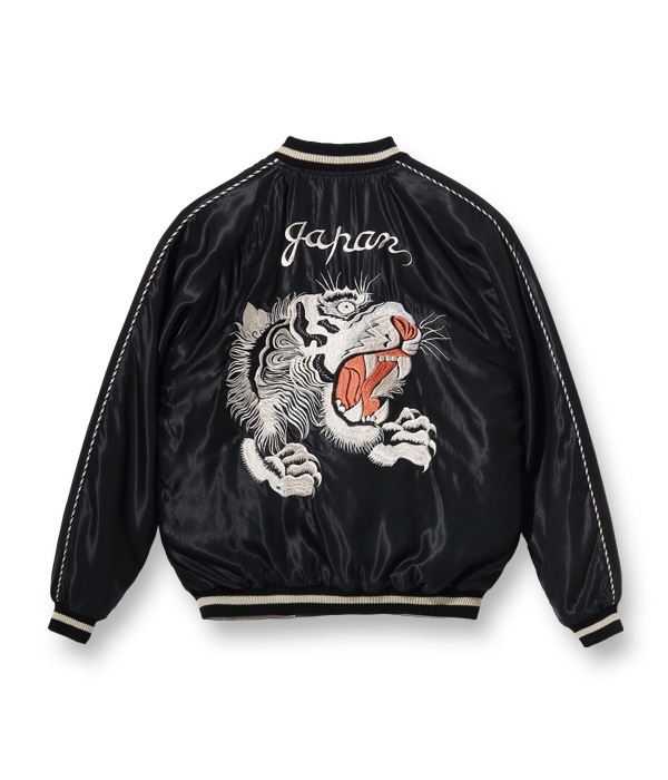 Lot No. TT15052-119 / Mid 1950s Style Acetate Souvenir Jacket ��TIGER HEAD�� �� ��CHEVY LOVER��
