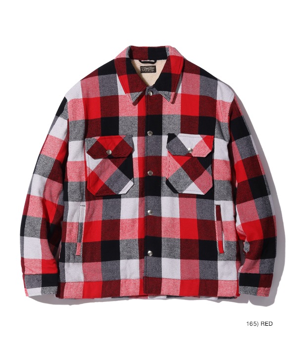 Lot No. SC15448 / 3-COLOR BLOCK CHECK HEAVY FLANNEL CPO JACKET