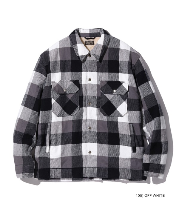 Lot No. SC15448 / 3-COLOR BLOCK CHECK HEAVY FLANNEL CPO JACKET