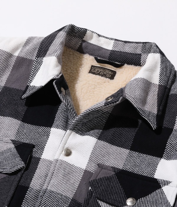 Lot No. SC15448 / 3-COLOR BLOCK CHECK HEAVY FLANNEL CPO JACKET
