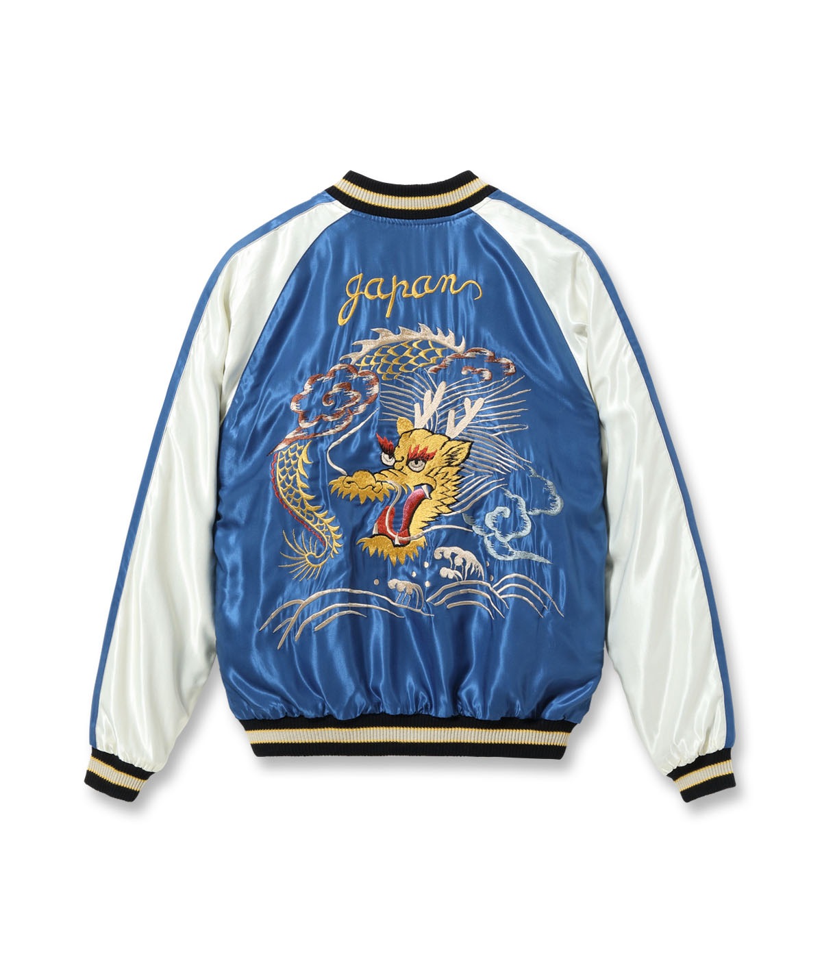 Lot No. TT15790-119 / Mid 1950s Style Acetate Souvenir Jacket ��WHITE TIGER�� �� ��GOLD DRAGON��