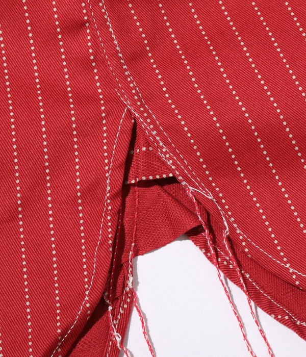 Lot No. SC28340 / FICTION ROMANCE 8.5oz. RED WABASH STRIPE WORK SHIRT (LONG SLEEVE)