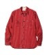 Lot No. SC28340 / FICTION ROMANCE 8.5oz. RED WABASH STRIPE WORK SHIRT (LONG SLEEVE)
