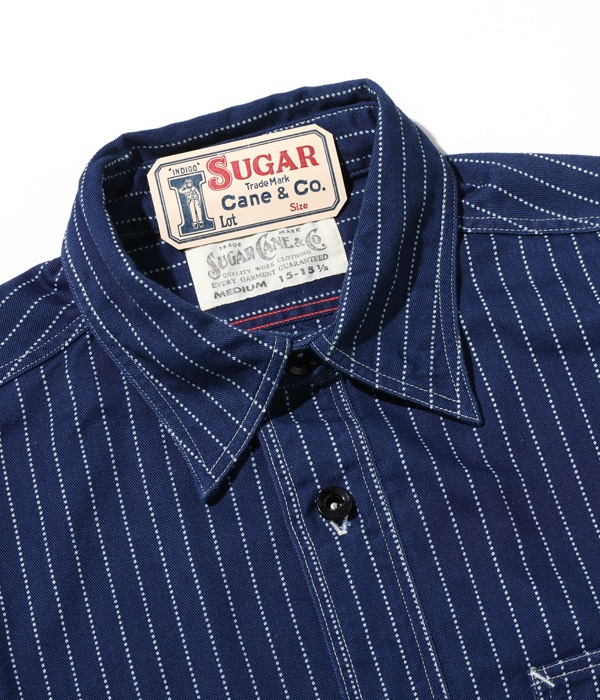 Lot No. SC25551 / FICTION ROMANCE 8.5oz. WABASH STRIPE WORK SHIRT (LONG SLEEVE)
