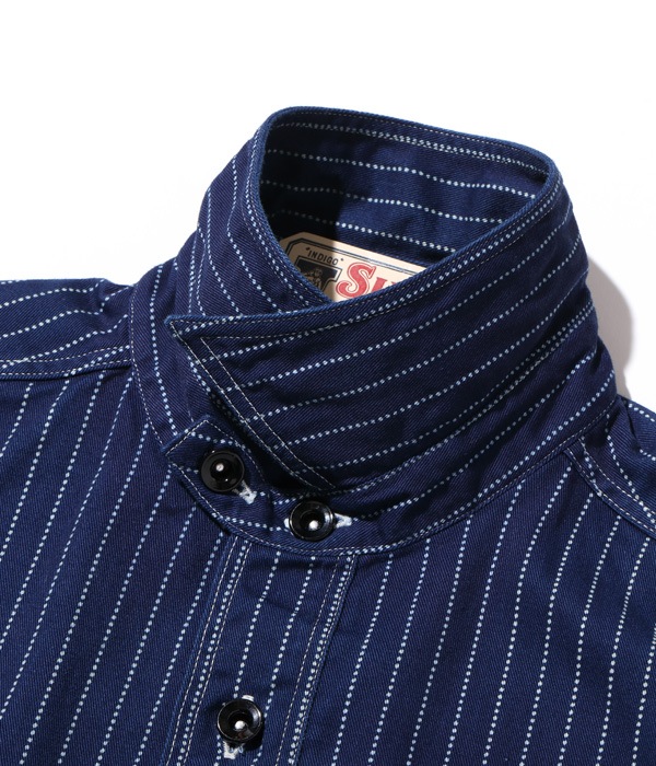 Lot No. SC25551 / FICTION ROMANCE 8.5oz. WABASH STRIPE WORK SHIRT (LONG SLEEVE)
