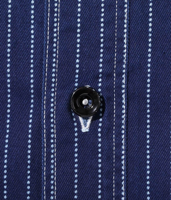 Lot No. SC25551 / FICTION ROMANCE 8.5oz. WABASH STRIPE WORK SHIRT (LONG SLEEVE)
