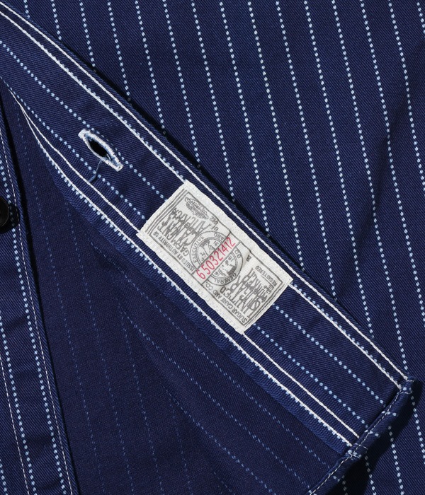 Lot No. SC25551 / FICTION ROMANCE 8.5oz. WABASH STRIPE WORK SHIRT (LONG SLEEVE)