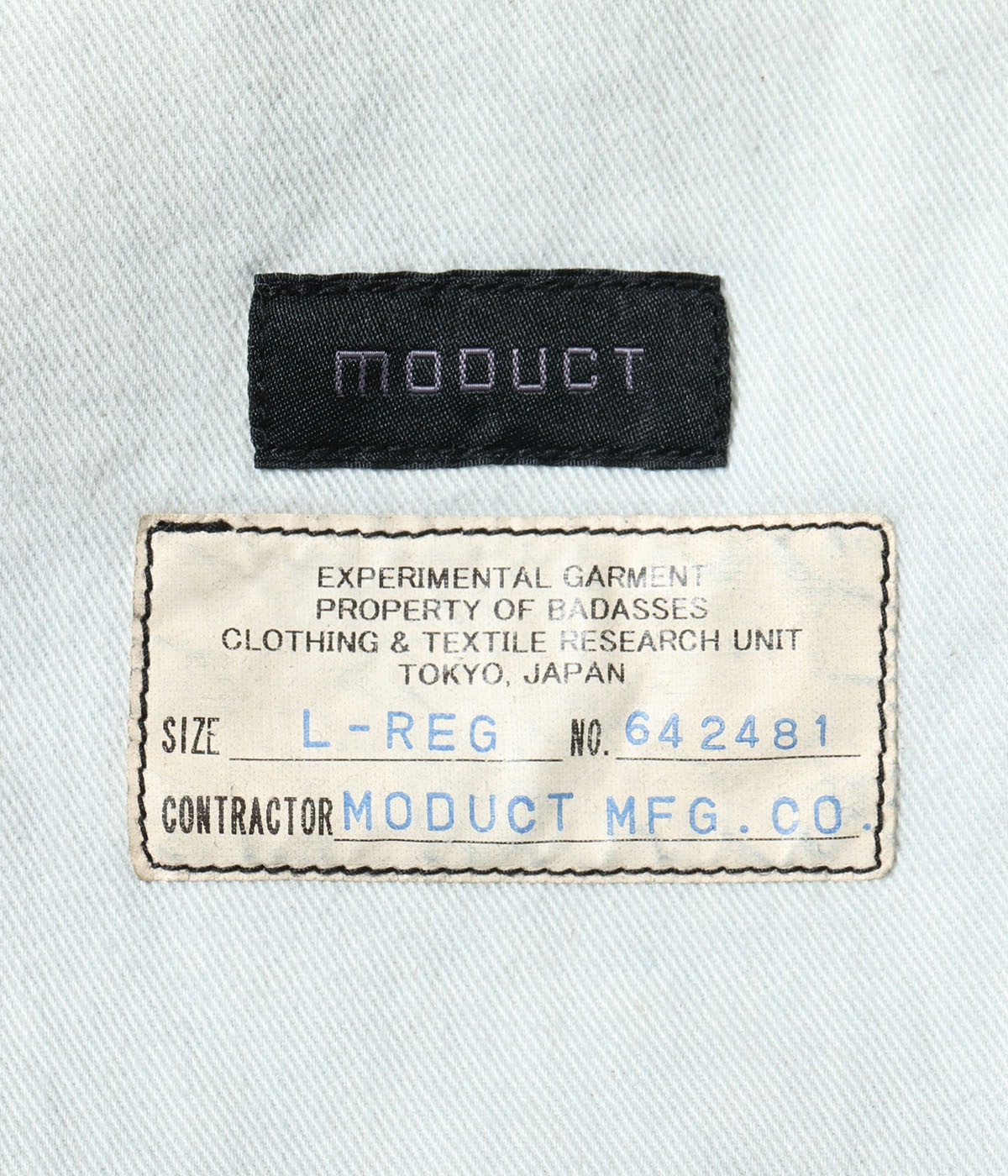 Lot No. MO42481 / MODUCT B.B.D (BLACK BROKEN DENIM) UTILITY TROUSERS