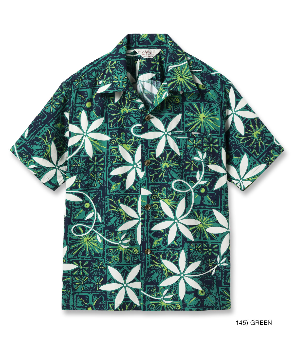 Lot No. SH39493 / TYPEWRITER COTTON OPEN SHIRT BLUE HAWAII