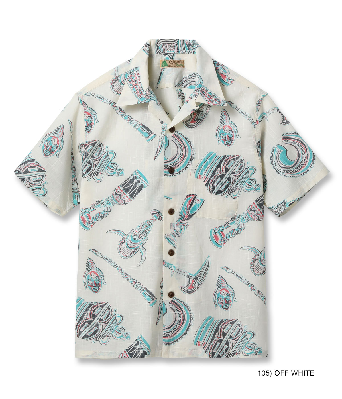 Lot No. SS39502 / COTTON LINEN SLUBYARN OPEN SHIRT ��NATIVE MASK��