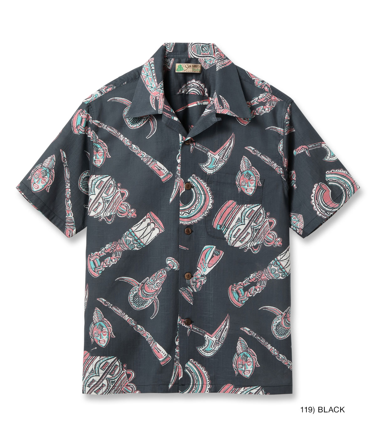 Lot No. SS39502 / COTTON LINEN SLUBYARN OPEN SHIRT ��NATIVE MASK��