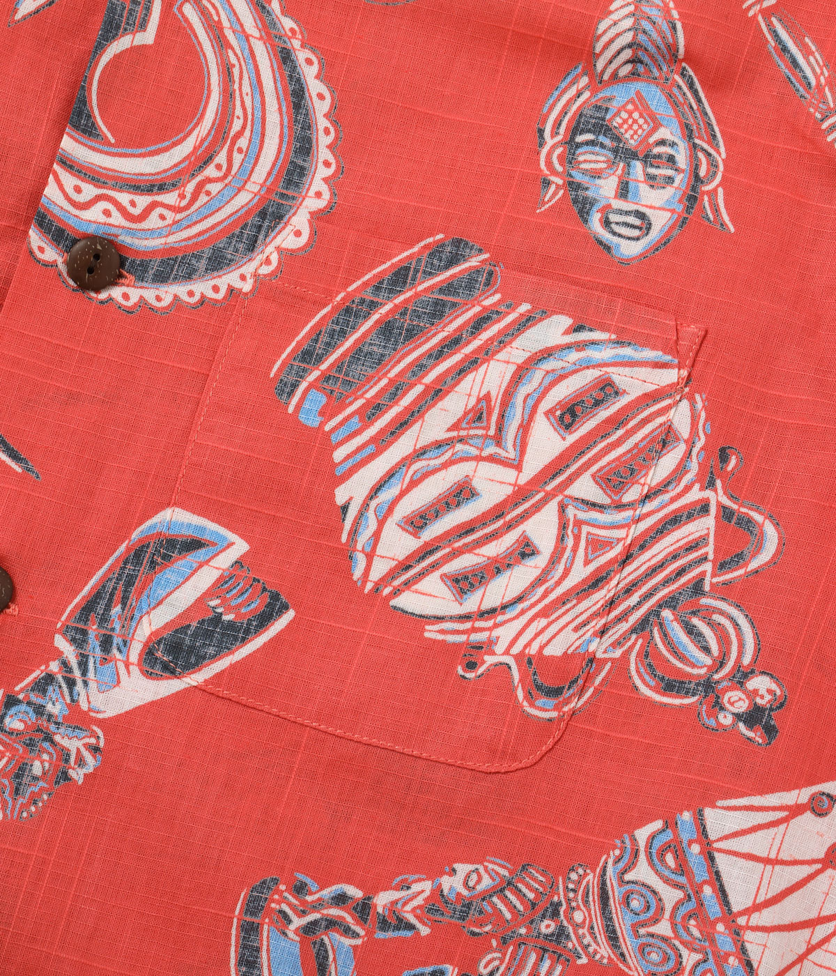 Lot No. SS39502 / COTTON LINEN SLUBYARN OPEN SHIRT ��NATIVE MASK��