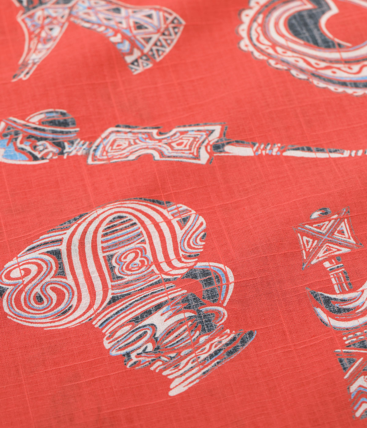 Lot No. SS39502 / COTTON LINEN SLUBYARN OPEN SHIRT ��NATIVE MASK��