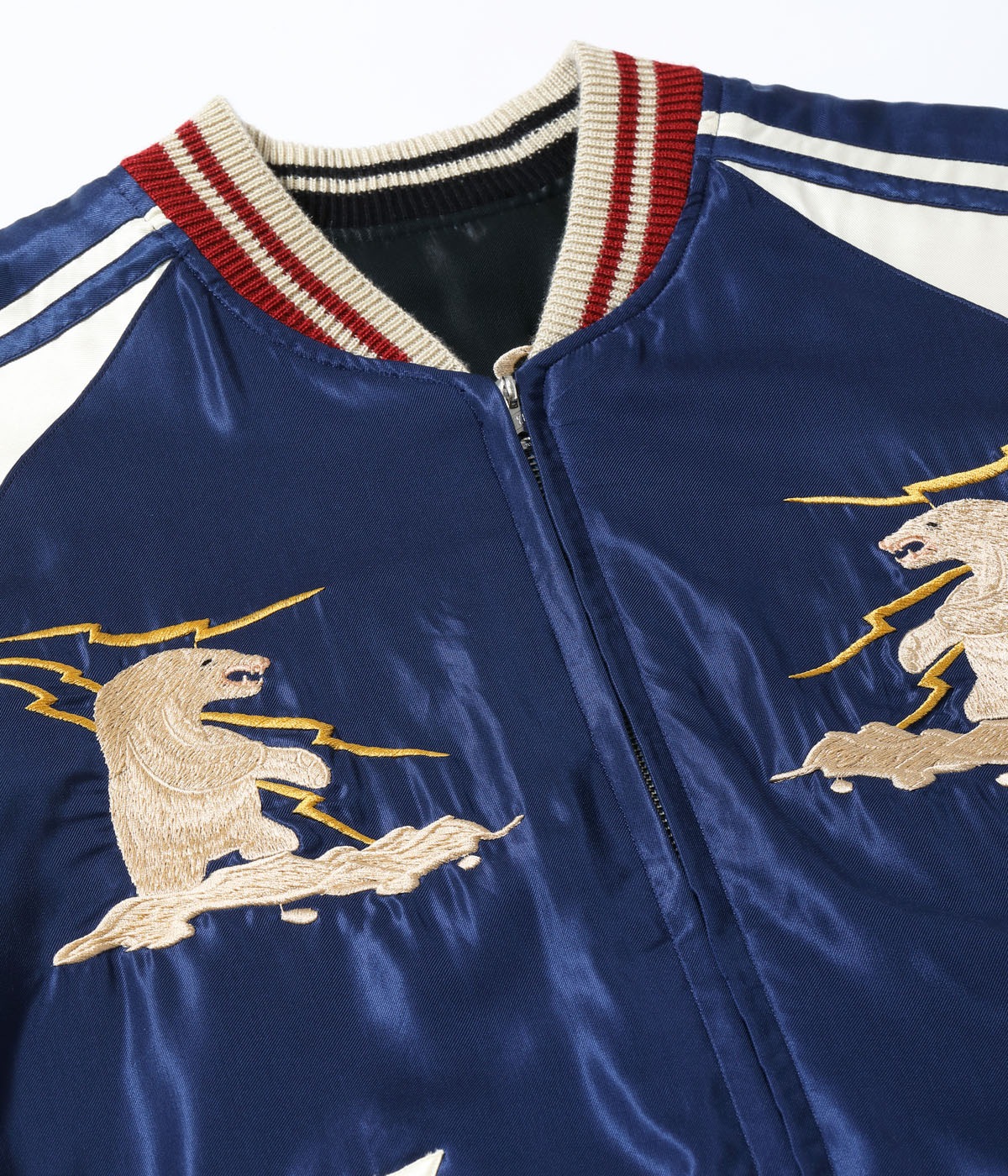 Lot No. TT15790-128 / Late 1950s Style Acetate Souvenir Jacket ��ALASKAN EAGLE�� �� ��DOG SLED��