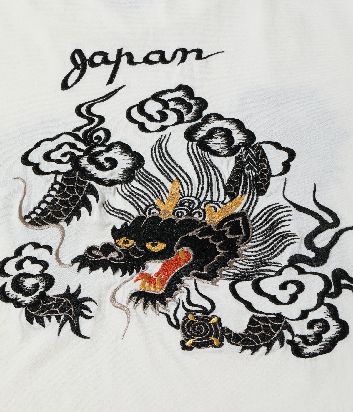 Lot No. TT69819 / LONG SLEEVE SUKA T-SHIRT EMBROIDERED ��DRAGON��