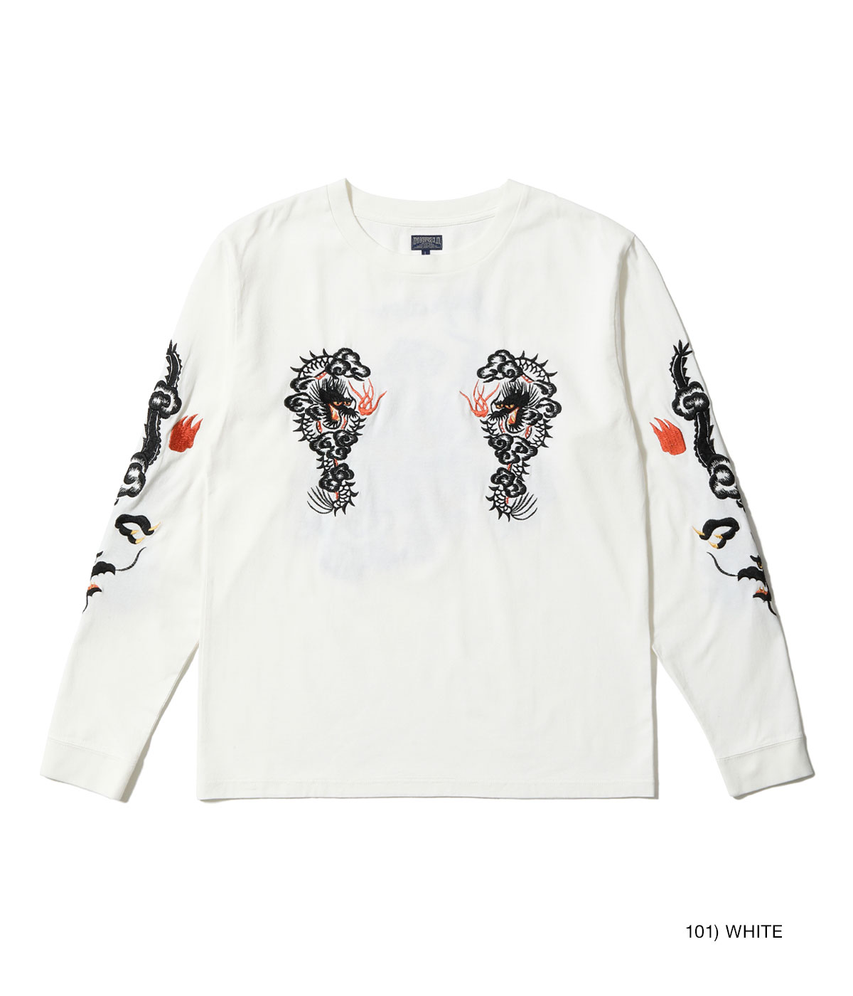 Lot No. TT69819 / LONG SLEEVE SUKA T-SHIRT EMBROIDERED ��DRAGON��