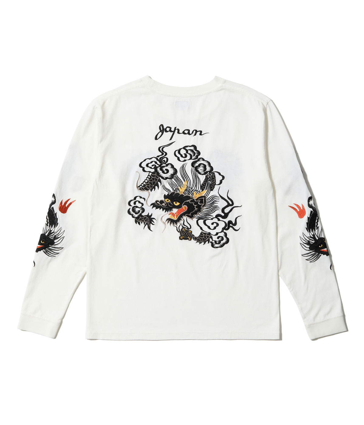 Lot No. TT69819 / LONG SLEEVE SUKA T-SHIRT EMBROIDERED ��DRAGON��