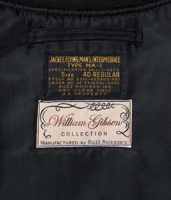 Lot No. BR14964 / WILLIAM GIBSON COLLECTION Type BLACK MA-1 SLENDER (REGLAR)