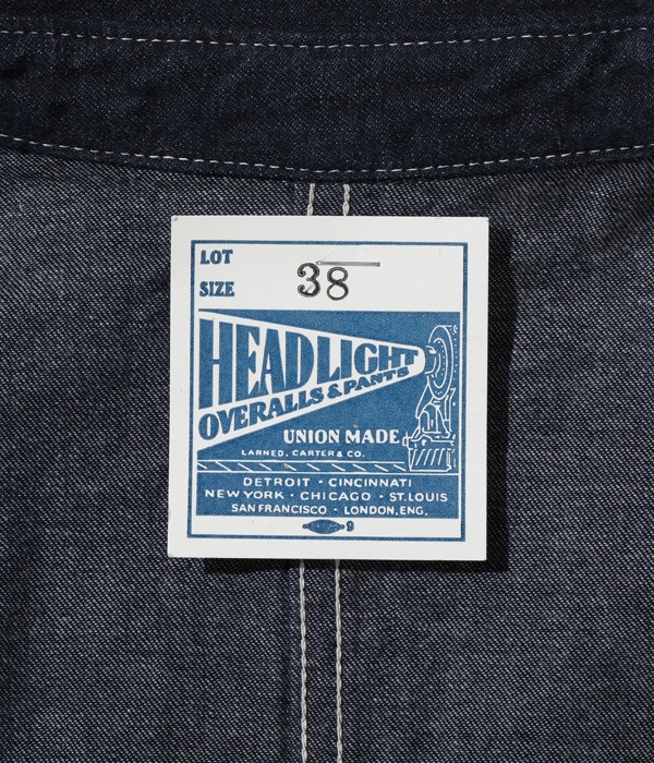 Lot No. HD15464 / HEADLIGHT 11oz. BLUE DENIM 1930's WORK COAT