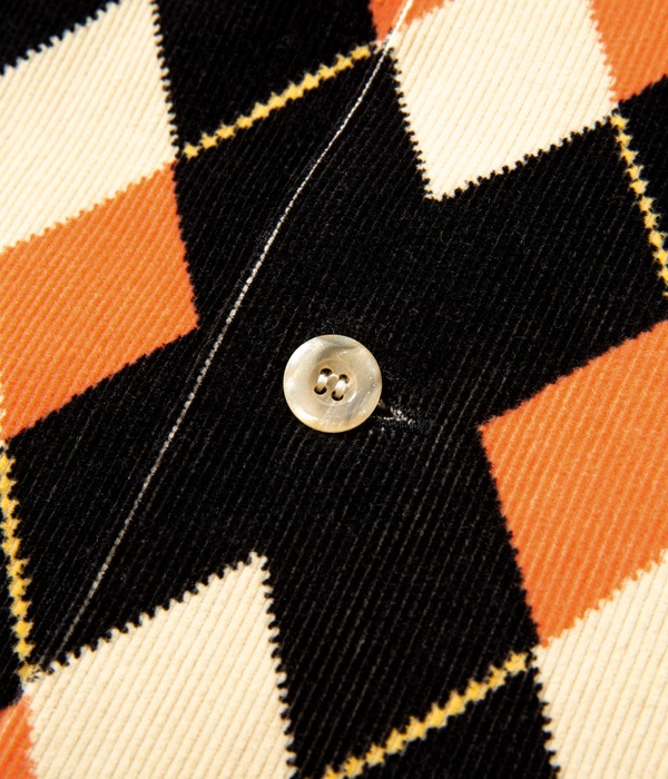 Lot No. SE28534 / Mid 1950s Style Corduroy Sports Shirt ��ARGYLE��