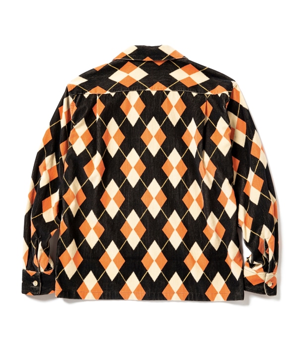 Lot No. SE28534 / Mid 1950s Style Corduroy Sports Shirt ��ARGYLE��