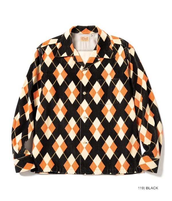 Lot No. SE28534 / Mid 1950s Style Corduroy Sports Shirt ��ARGYLE��