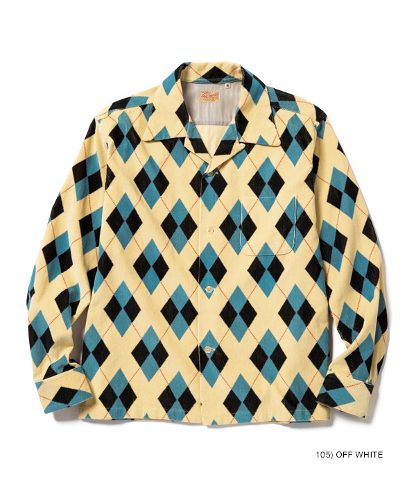 Lot No. SE28534 / Mid 1950s Style Corduroy Sports Shirt ��ARGYLE��