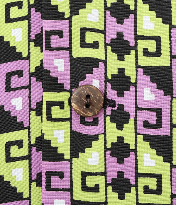 Lot No. SS38568 / RAYON HAWAIIAN SHIRT ��POLYNESIAN BORDER��