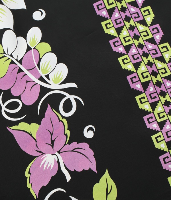 Lot No. SS38568 / RAYON HAWAIIAN SHIRT ��POLYNESIAN BORDER��