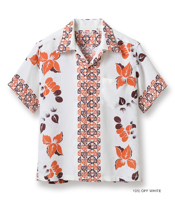 Lot No. SS38568 / RAYON HAWAIIAN SHIRT ��POLYNESIAN BORDER��